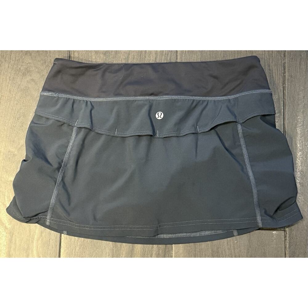 RARE Lululemon Run Energy Skirt Charcoal Gray VINTAGE SZ 4